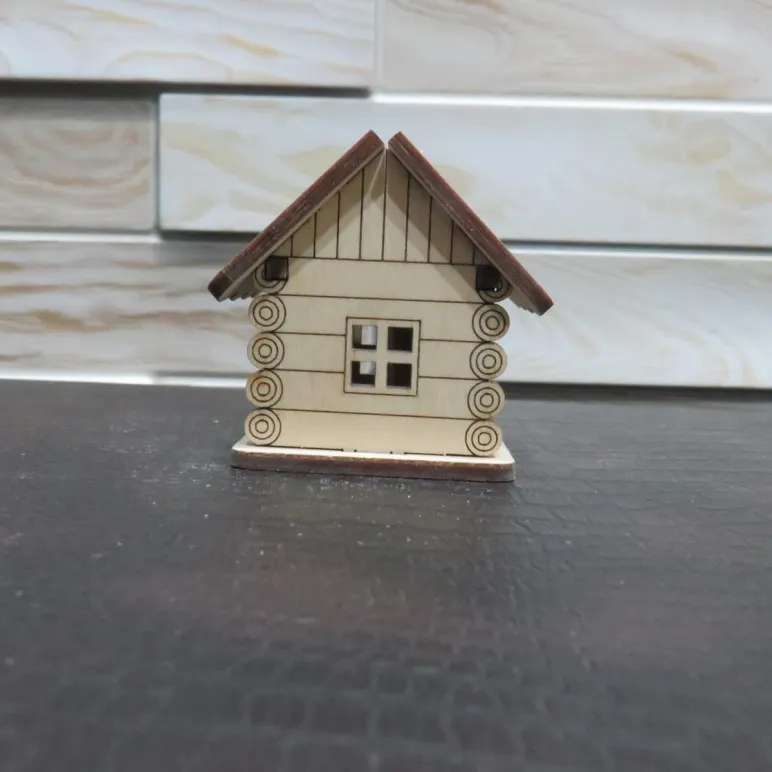 Набор деревянных заготовок «Деревенька на опушке» (7 домиков + мельница)